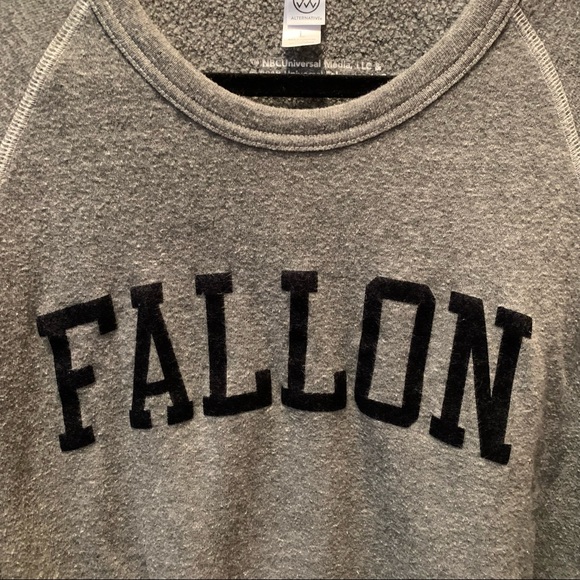The Tonight Show Starring Jimmy Fallon Varsity Sweatshirt Cropped - Picture 3 of 5